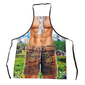 FUNNY GAG NOVELTY SEXY MUSCULAR COUNTRY FARMER MAN ITATI POLYESTER APPRON -NEW!